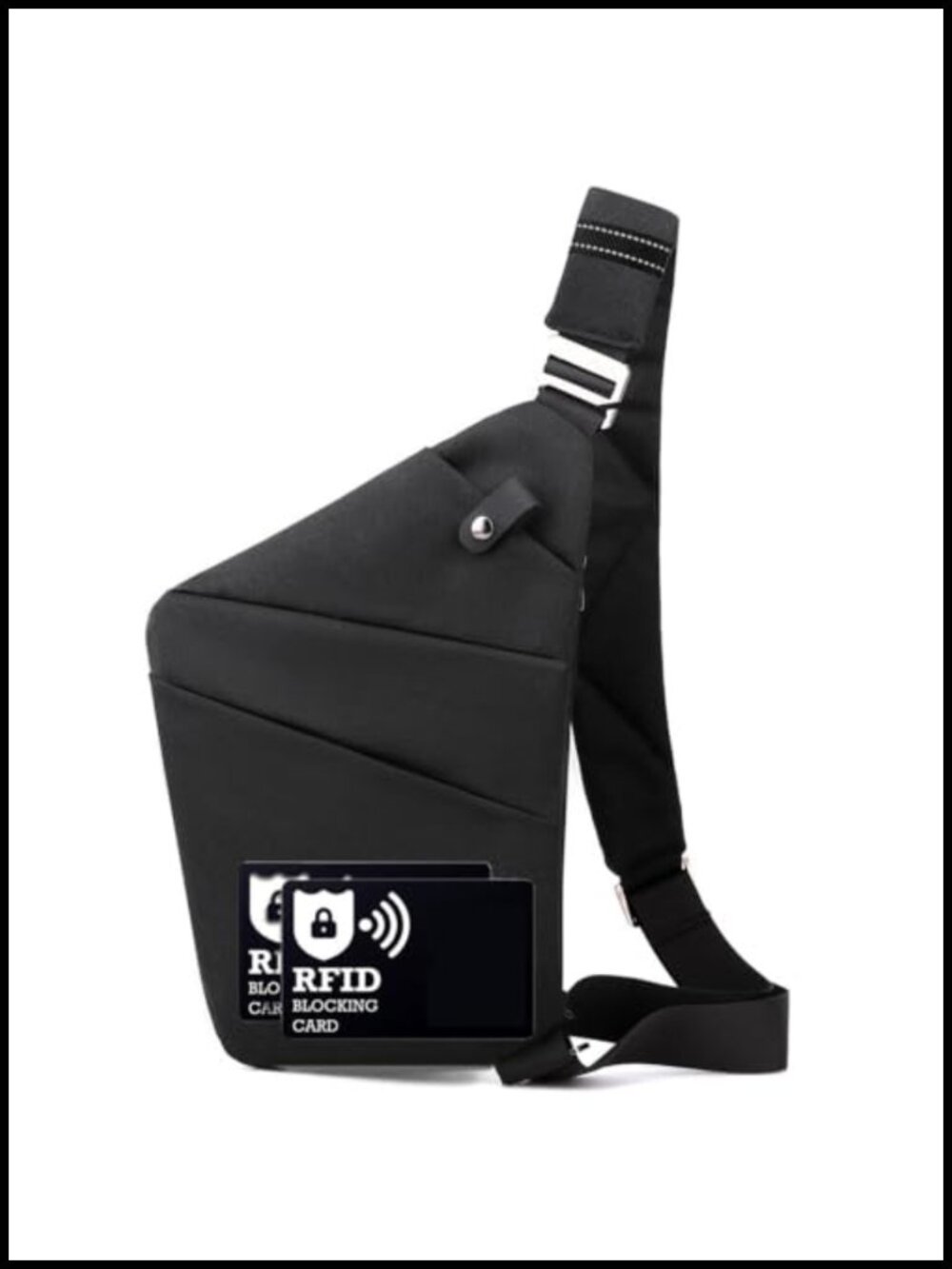 Anti Theft Crossbody Bag RFID Blocking Nylon Multi Pocket Travel Sling